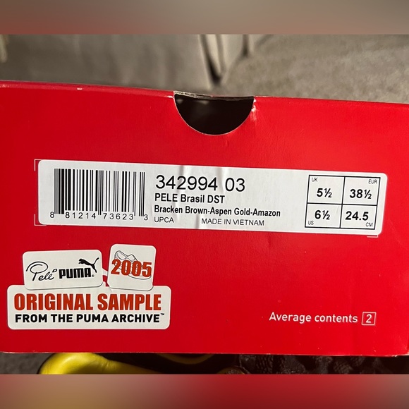 Puma Pele Brasil Shoes ( Bracken brown )Puma archive Sz 6.5 mens - Picture 6 of 6
